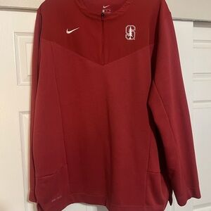 Stanford Nike Red Quarter-Zip Sweatshirt
